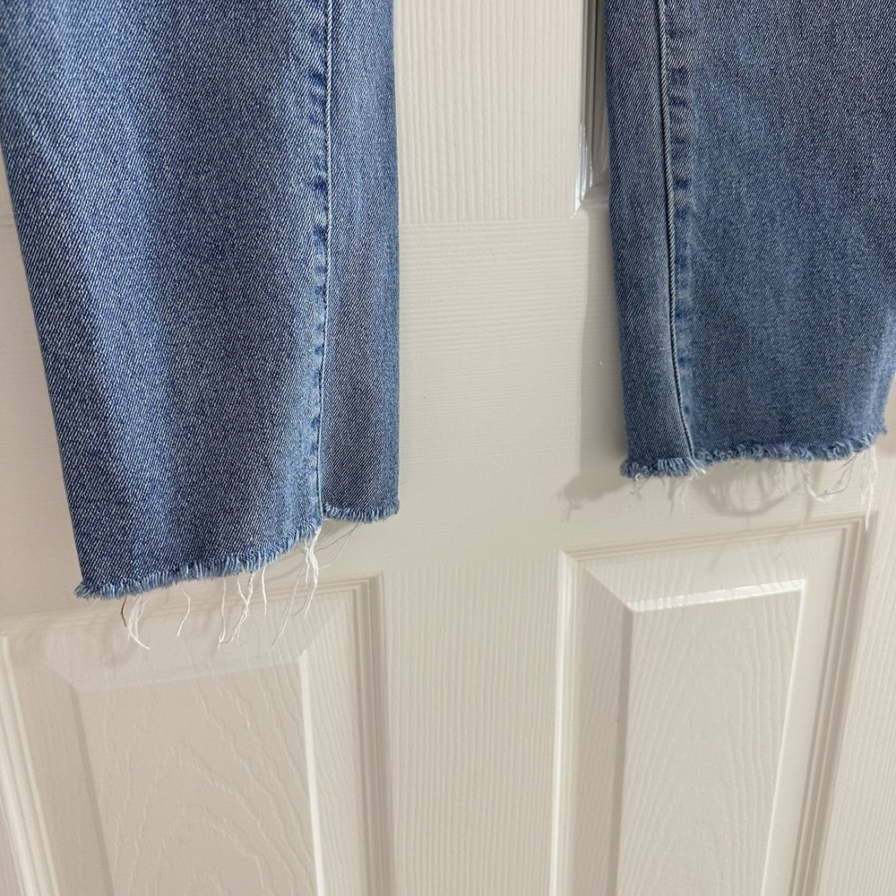 Articles Of Society Light Denim Blue Jenner Wash Mid Rise Straight Slim Jeans 24 - Picture 2 of 6